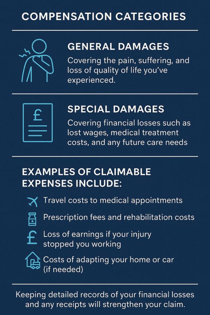 infographic explaining compensation claims
